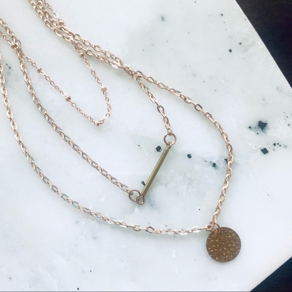 Delicate gold layered necklace